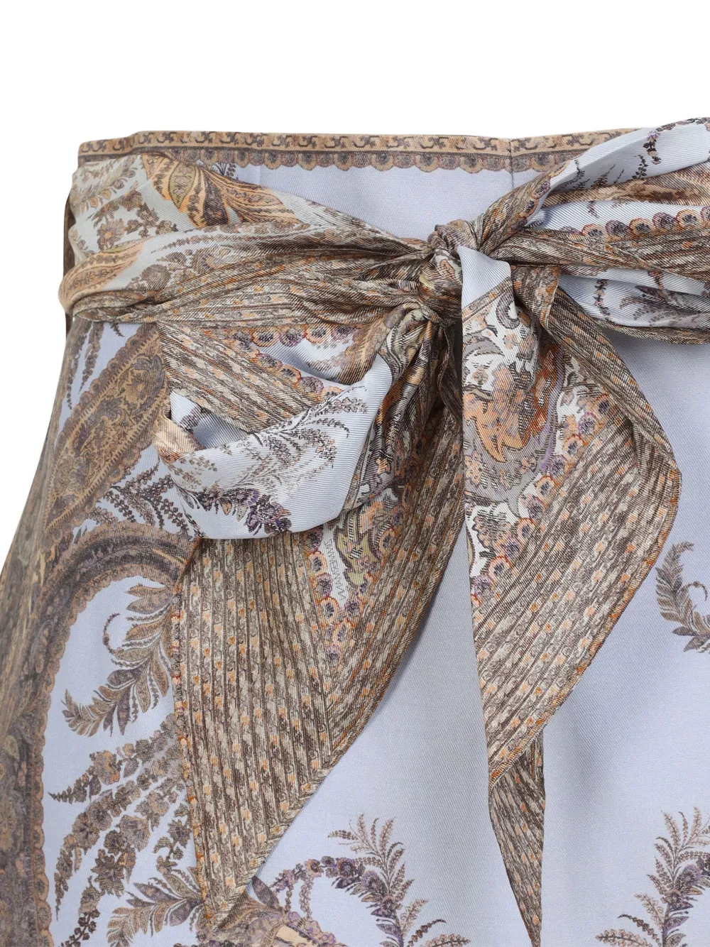ZIMMERMANN Shorts met paisley-print en ceintuur Paars