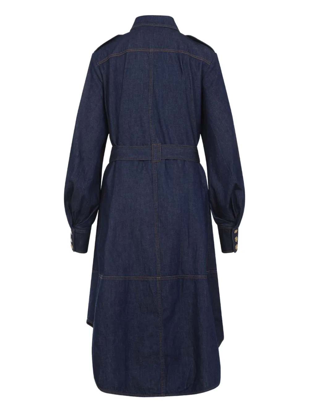 ZIMMERMANN belted denim shirt dress Blauw
