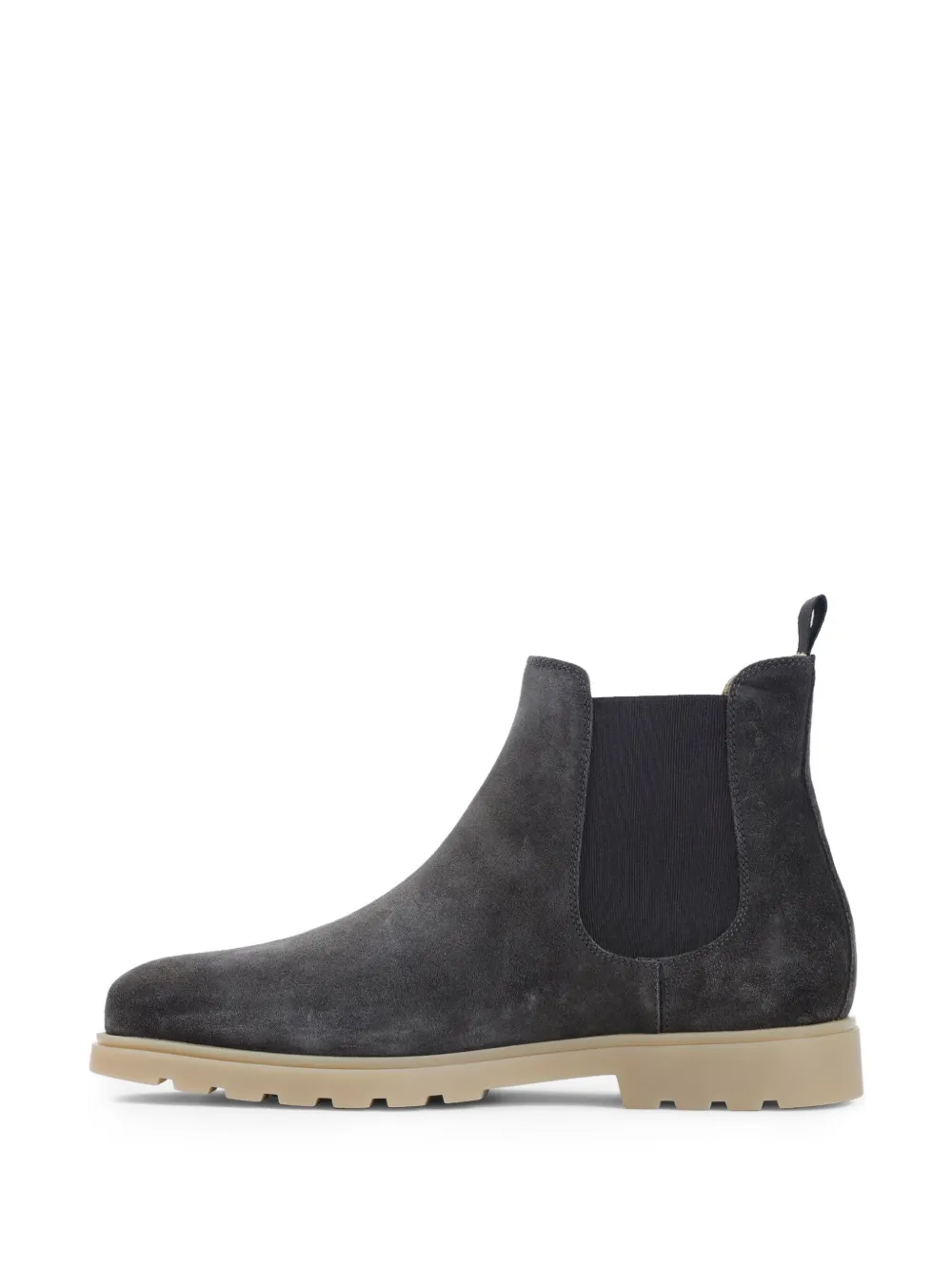 Kiton elastic-panel suede boots Brown