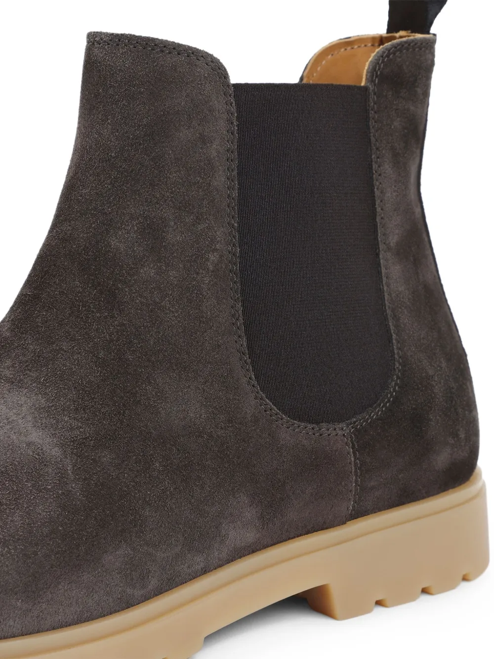Kiton elastic-panel suede boots Brown