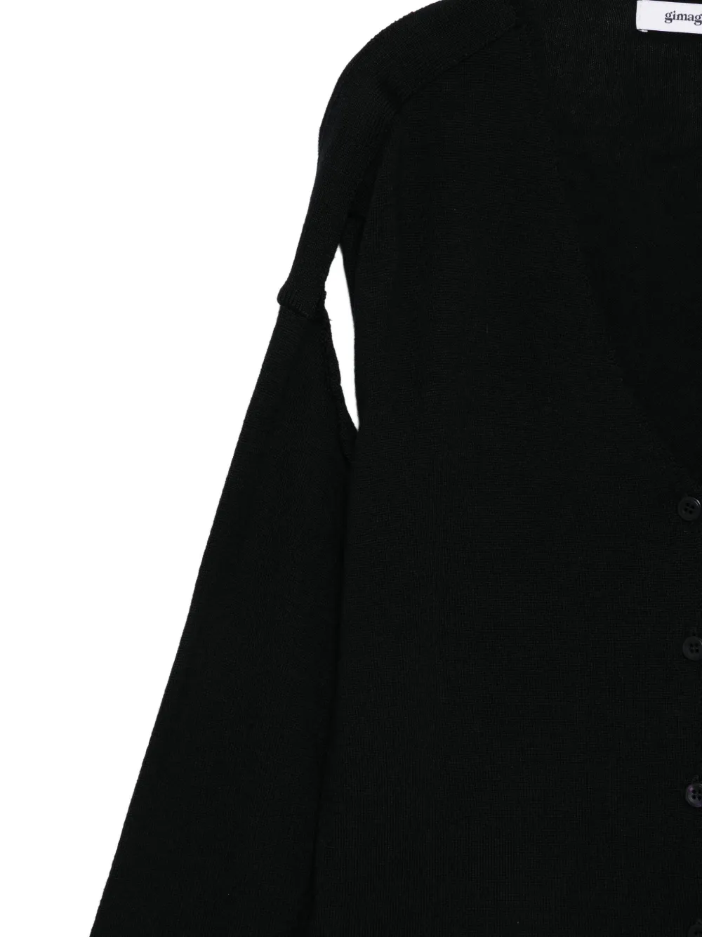 Gimaguas Vest met split in de mouwen en knopen Zwart