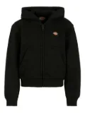 DICKIES logo-patch zip-up hoodie - Black
