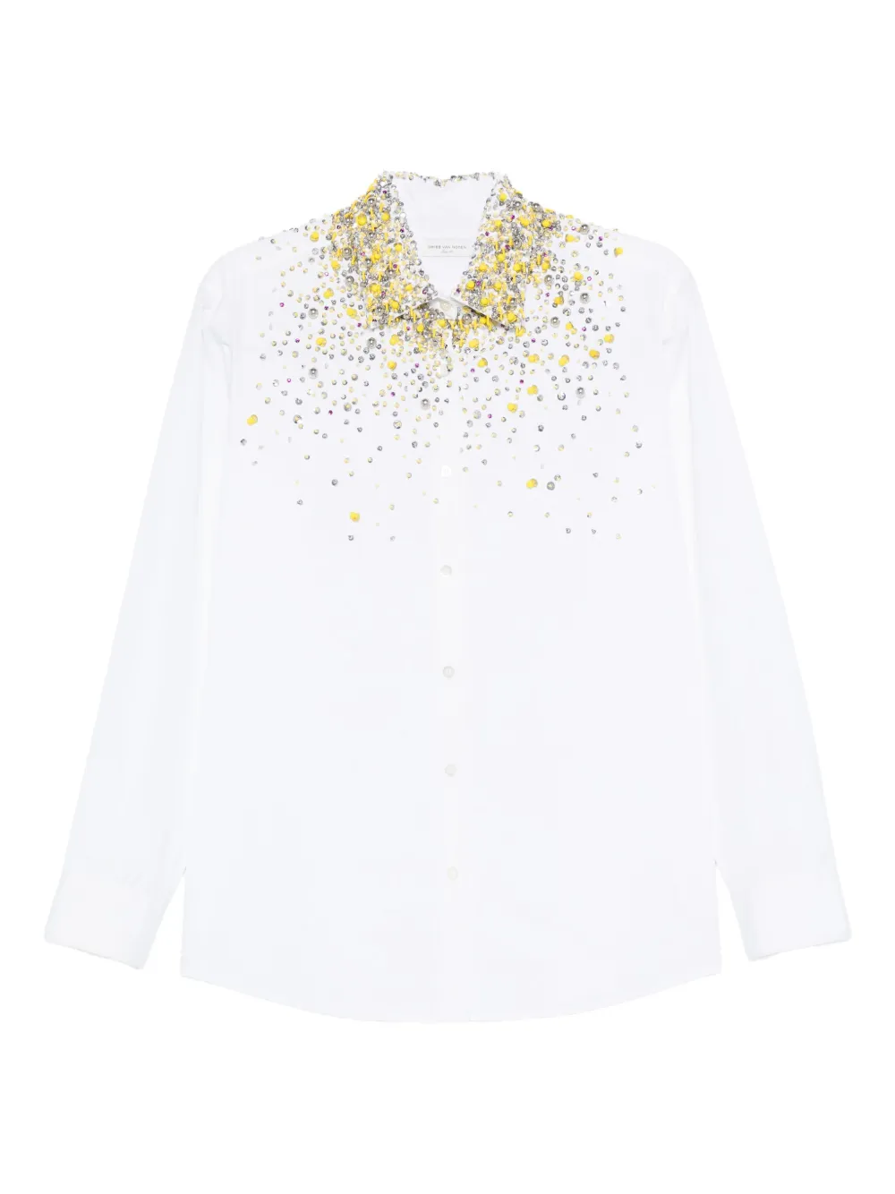 Dries Van Noten Pre-Owned 2010s crystal-embellished shirt | White | Image 1