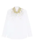 Dries Van Noten Pre-Owned 2010s crystal-embellished shirt - White
