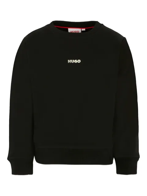 HUGO KIDS sudadera con cuello redondo y logo estampado