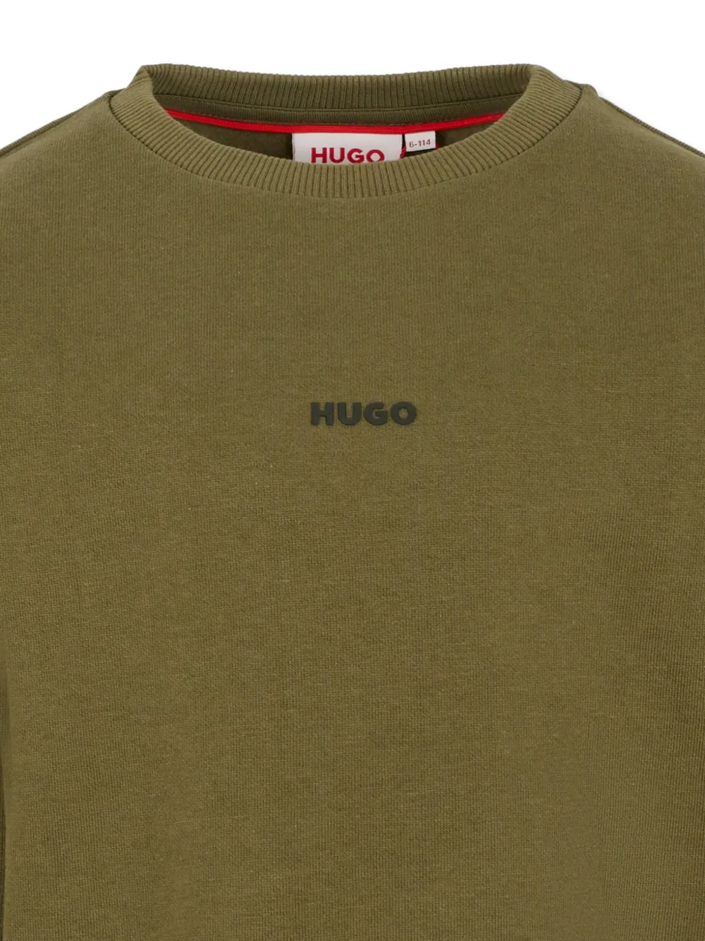 HUGO KIDS Sweater met geborduurd logo Groen