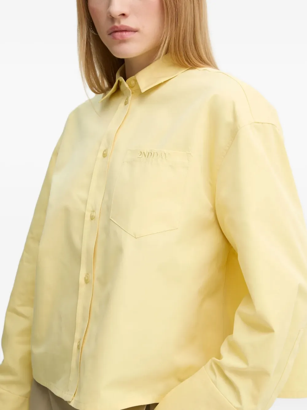 Day Birger Et Mikkelsen Blouse met zak en knoop Geel