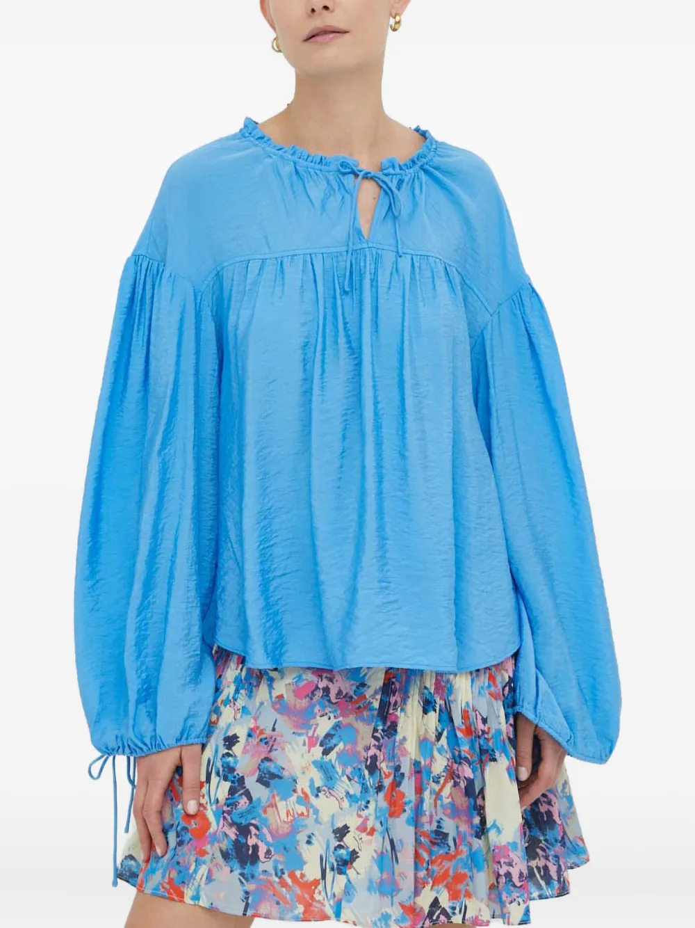 Day Birger Et Mikkelsen Gerafftes Top | Blau | Image 1