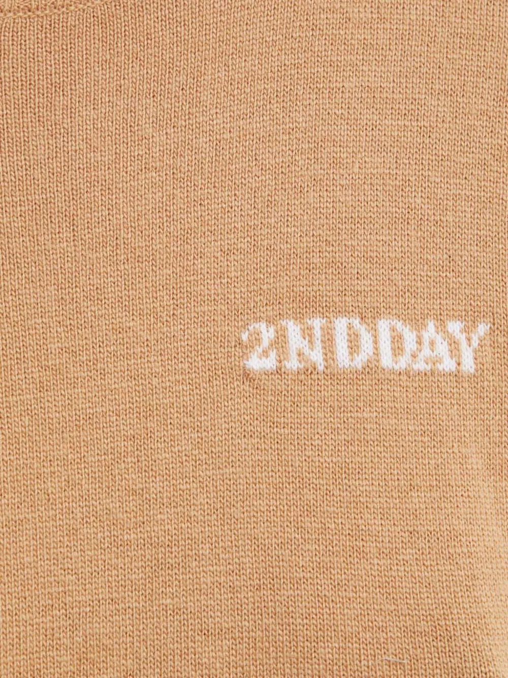 Day Birger Et Mikkelsen Trui met gebreid logo Beige