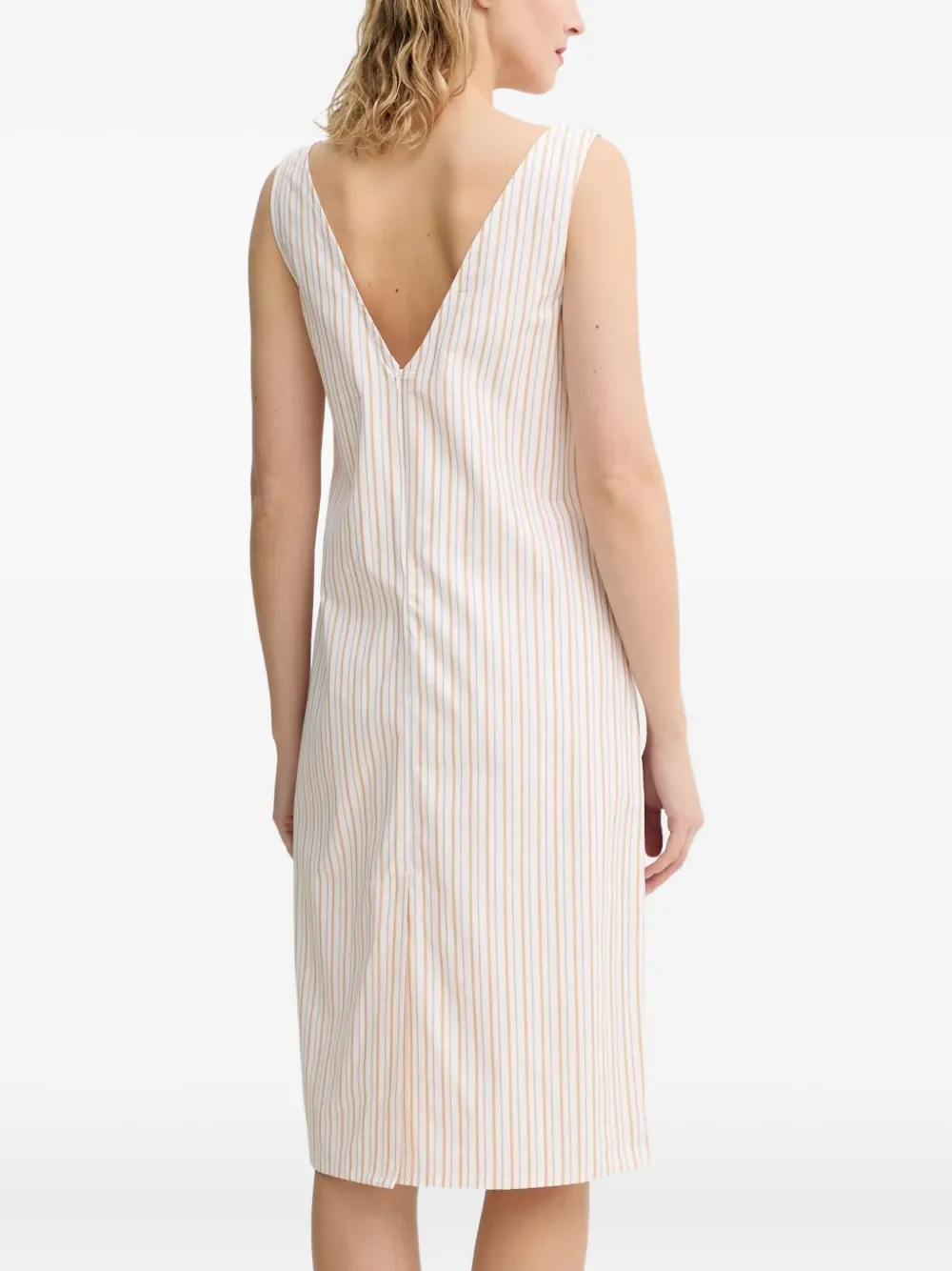 Day Birger Et Mikkelsen Gestreepte mini-jurk met V-hals Wit