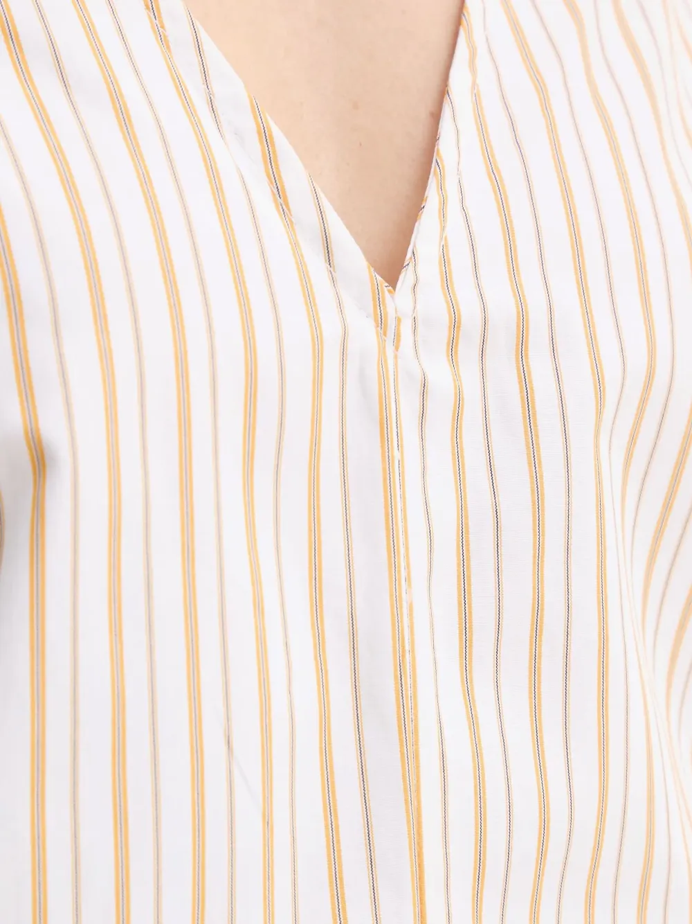 Day Birger Et Mikkelsen Gestreepte mini-jurk met V-hals Wit