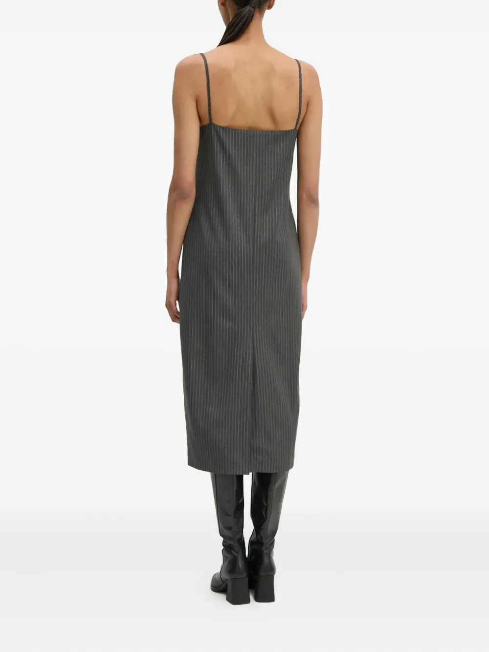 Day Birger Et Mikkelsen Striped V-neck Dress In Gray