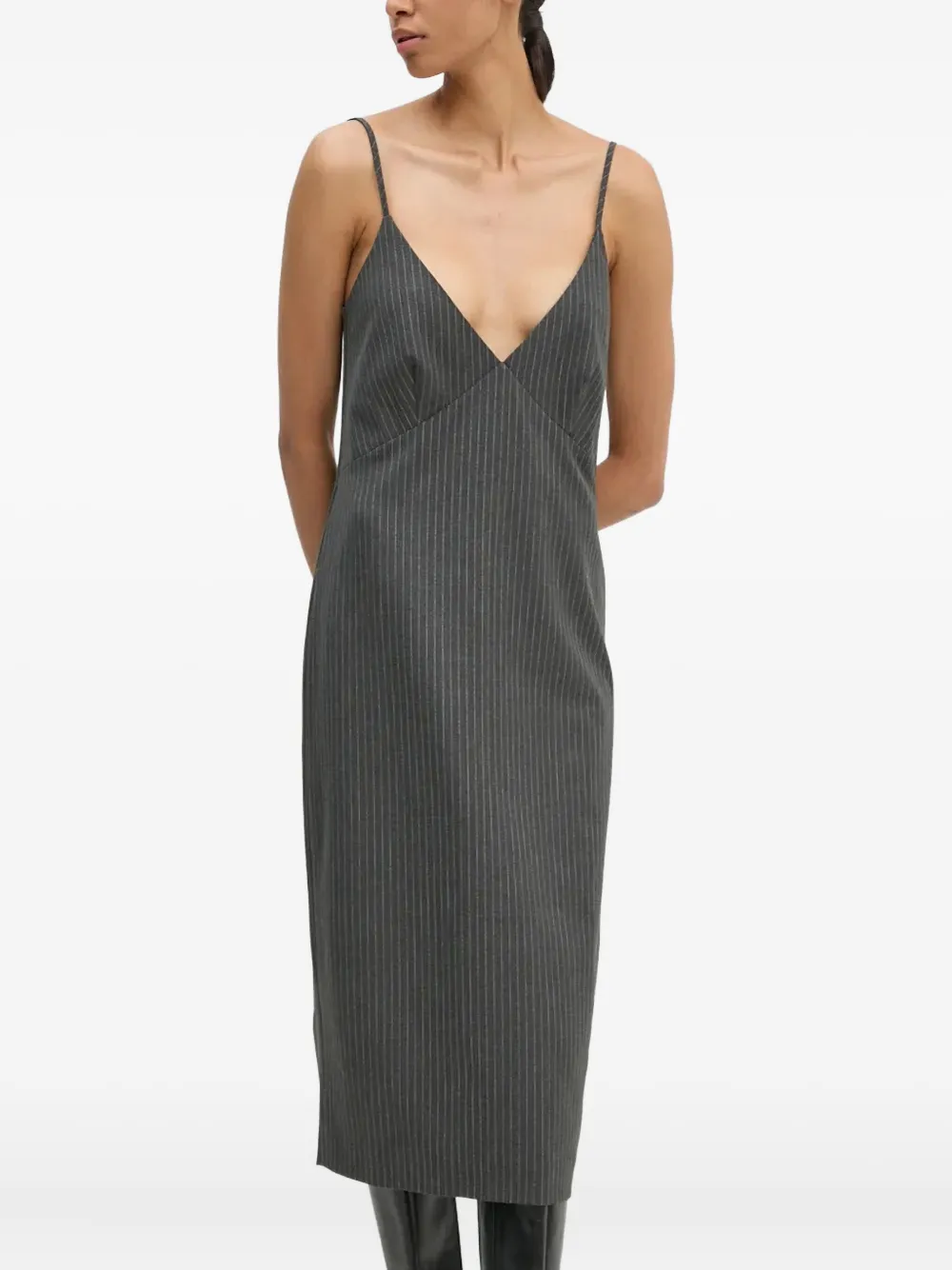Day Birger Et Mikkelsen striped v-neck dress | Grey | Image 1