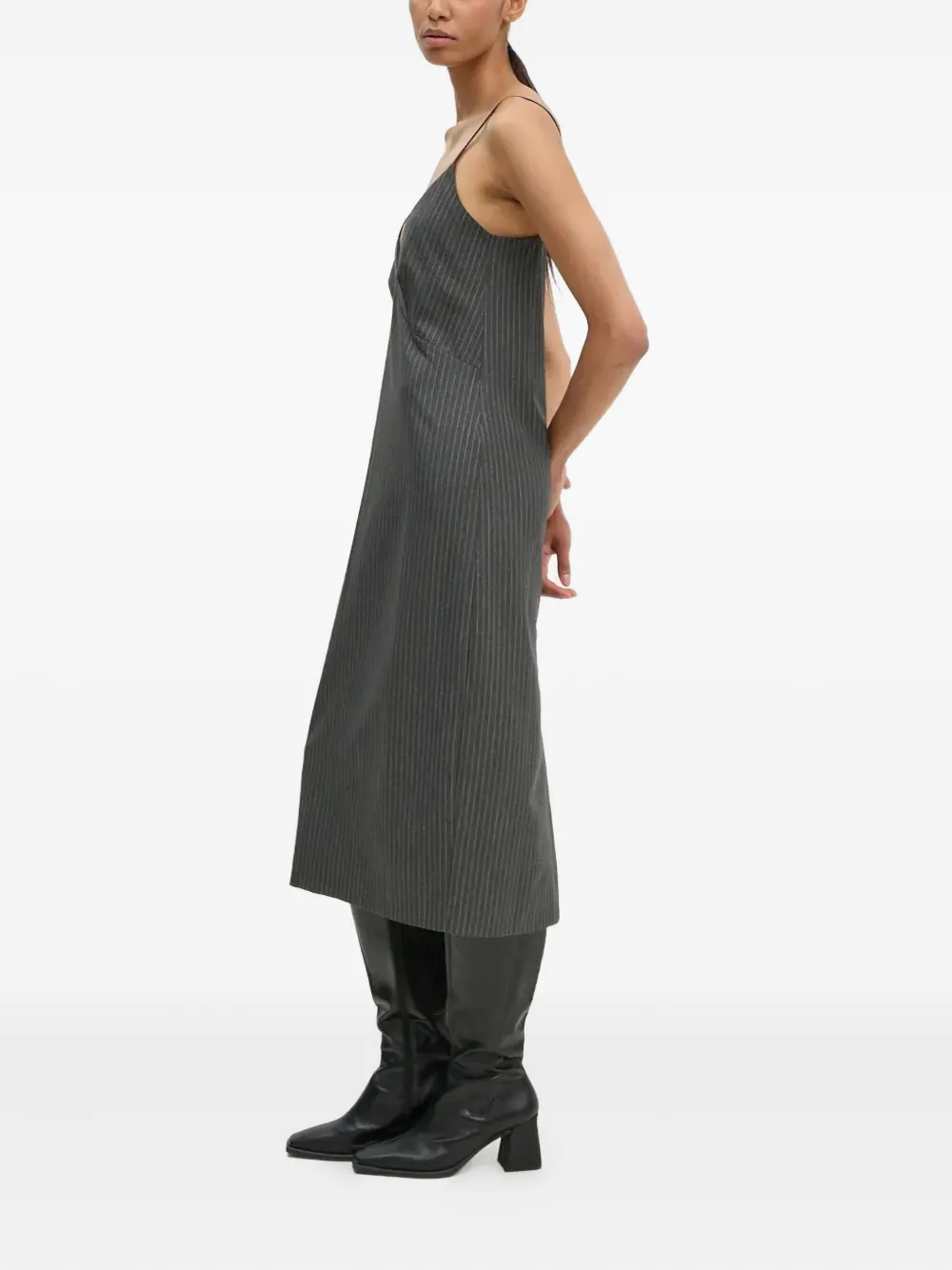 Day Birger Et Mikkelsen Striped V-neck Dress In Gray