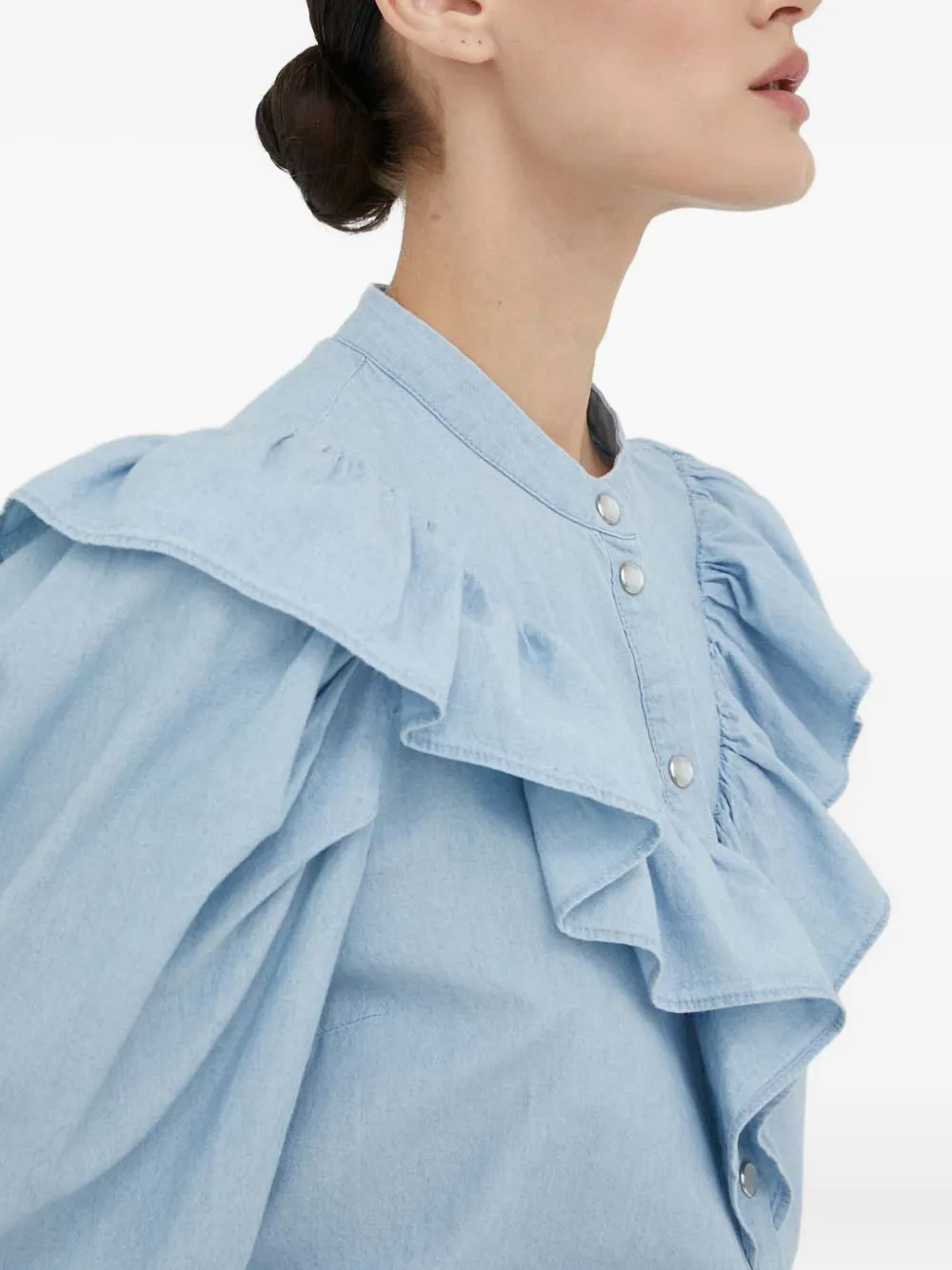 Day Birger Et Mikkelsen Shirt met ruches Blauw