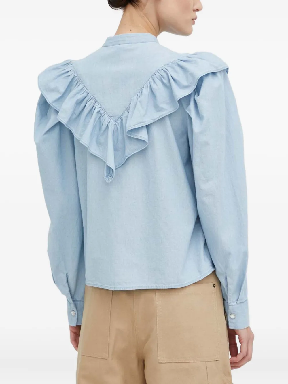 Day Birger Et Mikkelsen Shirt met ruches Blauw