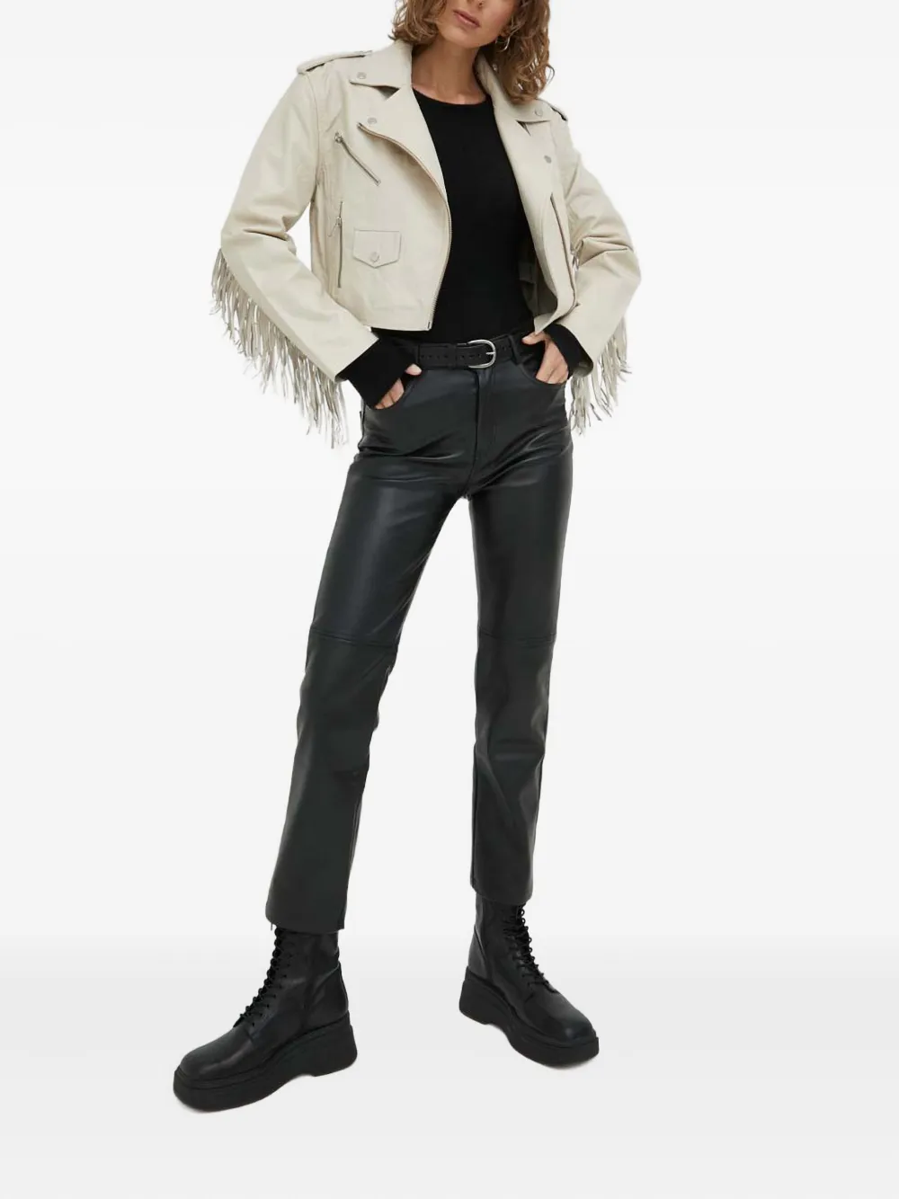 Day Birger Et Mikkelsen fringe zip jacket | Biker Jackets | Image 2