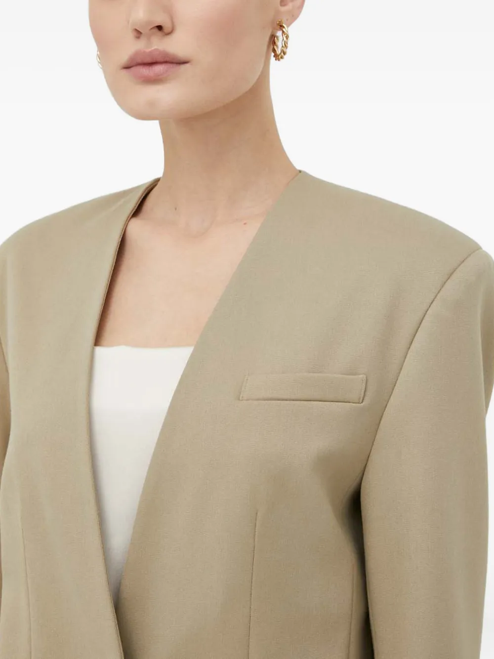 Day Birger Et Mikkelsen Pocket top met enkele rij knopen Groen