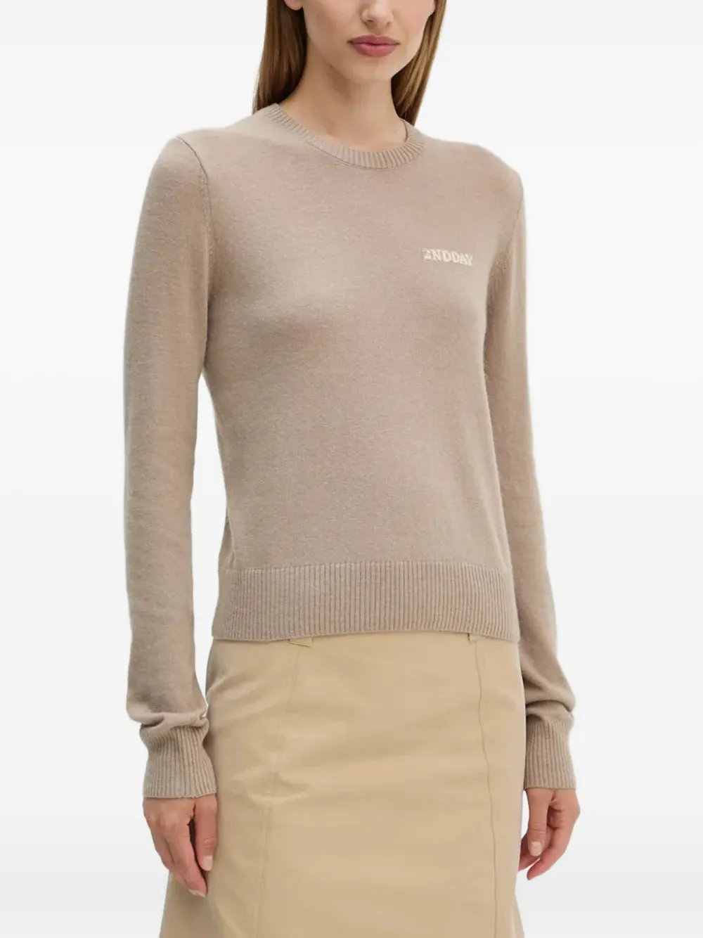 Day Birger Et Mikkelsen slogan-detailed sweater | Neutrals | Image 1