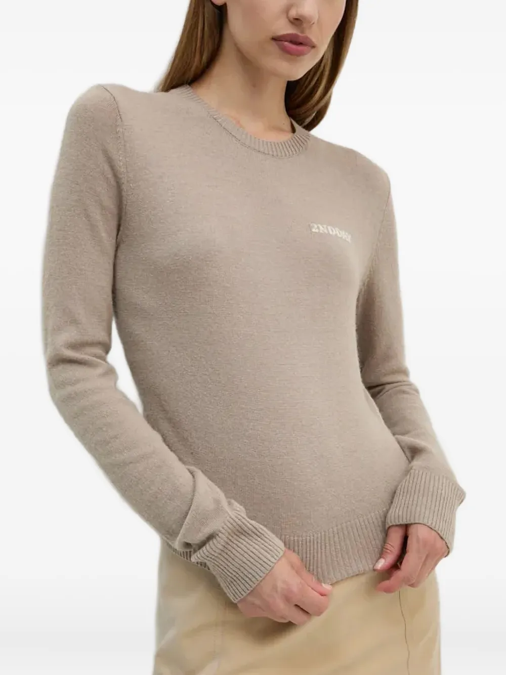 Day Birger Et Mikkelsen Slogan-detailed Sweater In Neutral