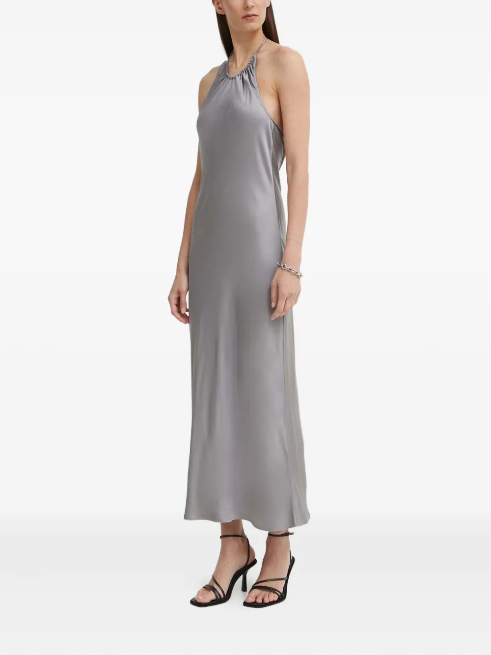 Day Birger Et Mikkelsen halterneck gathered dress | Grey | Image 1