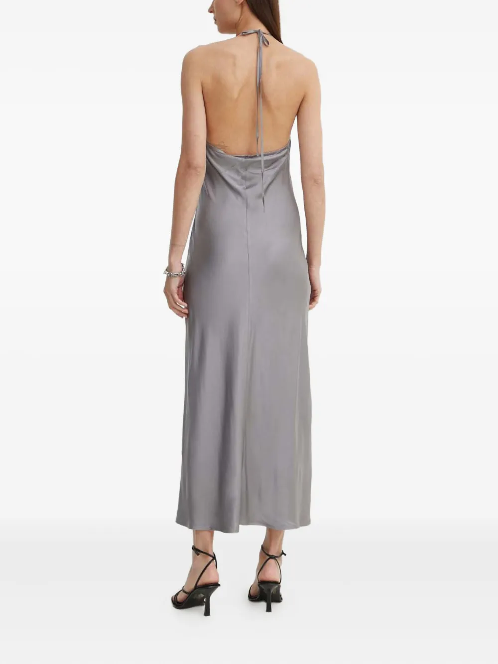 Day Birger Et Mikkelsen Gesmockte halterjurk Grijs