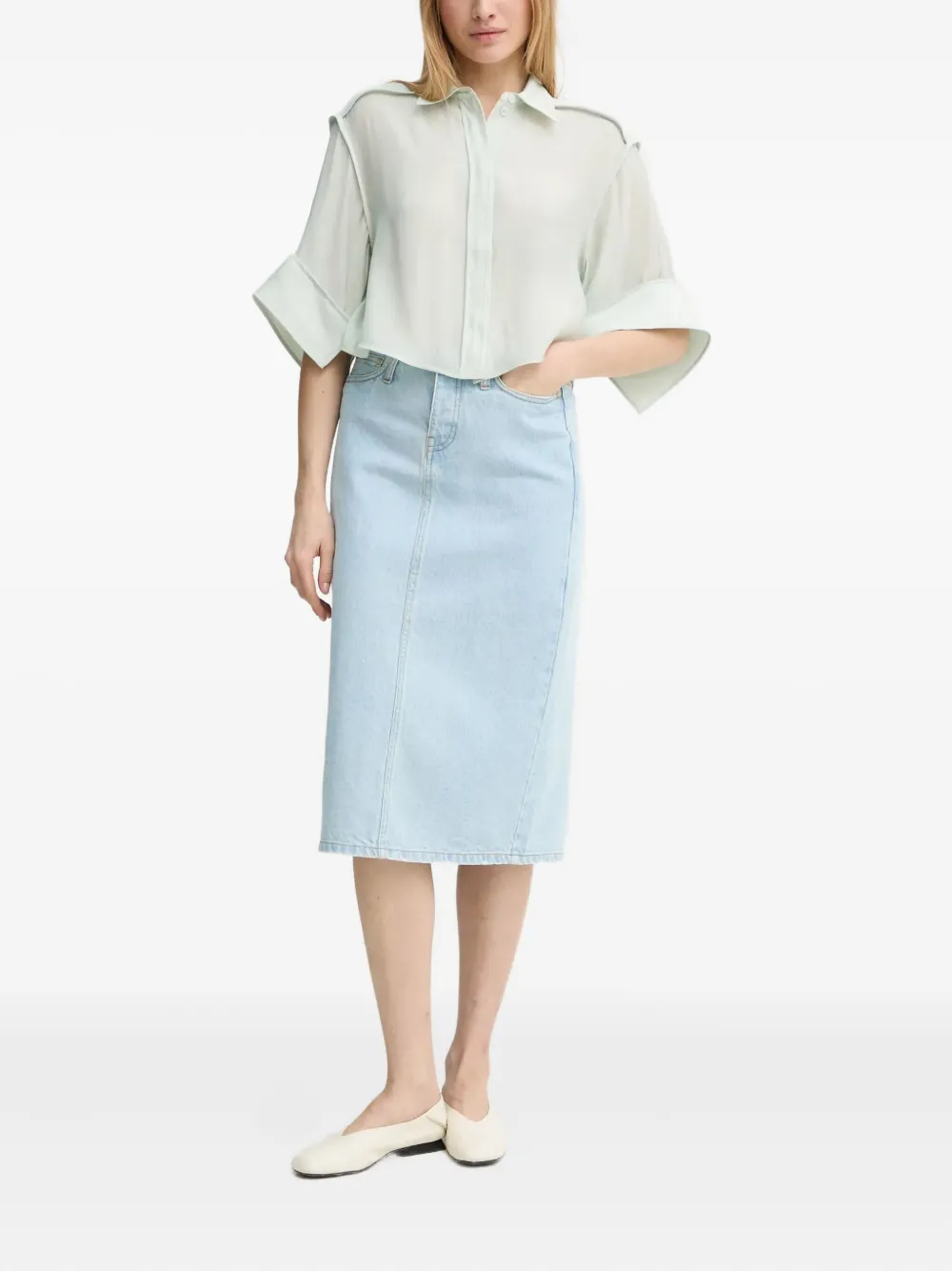 Day Birger Et Mikkelsen panelled midi skirt | Straight Skirts | Image 2