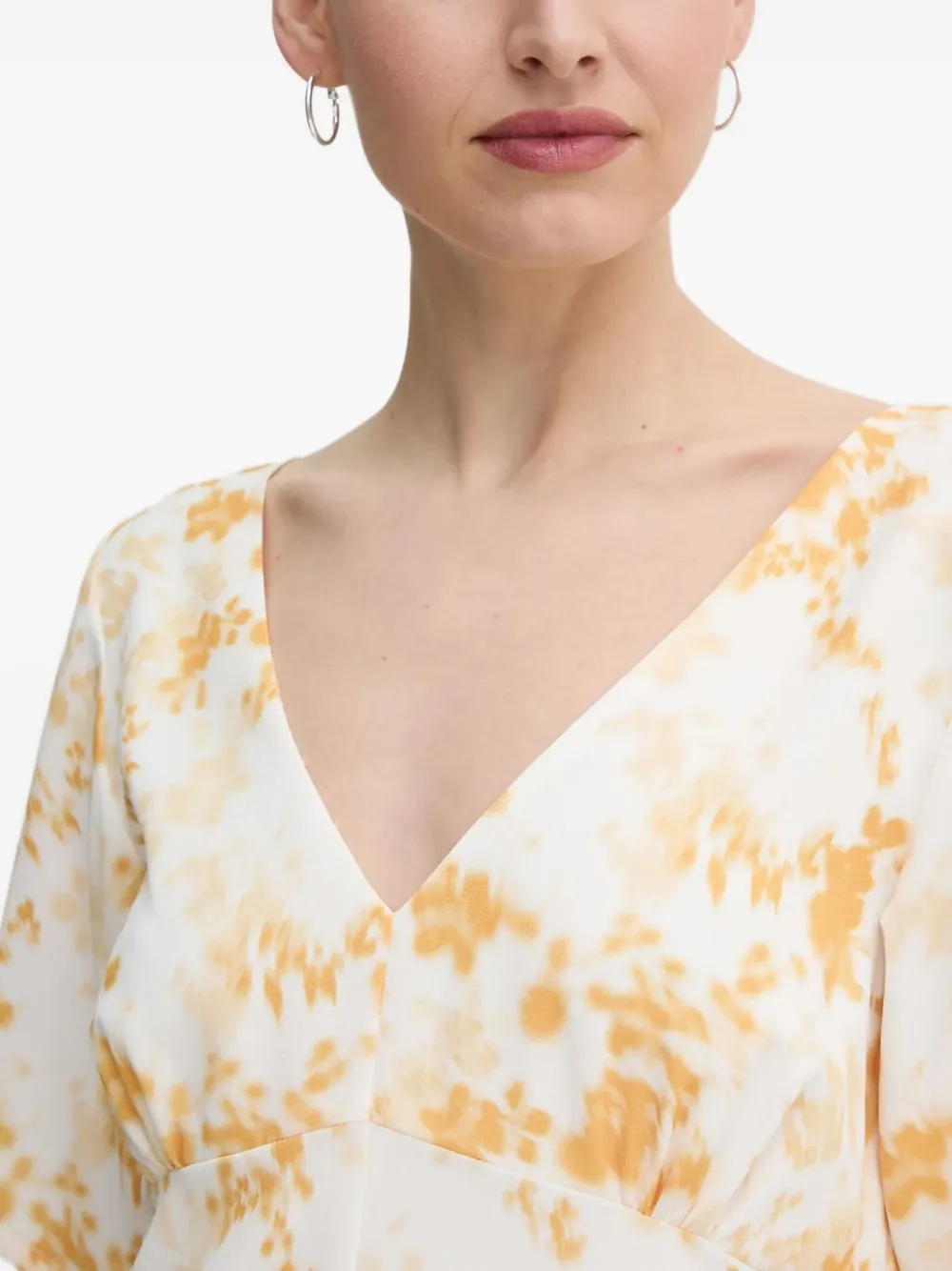 Day Birger Et Mikkelsen Mini-jurk met V-hals en bloemenprint Wit