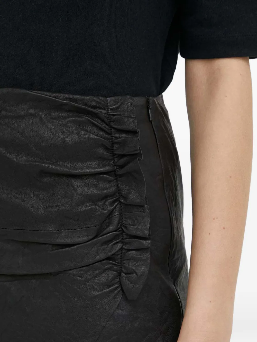 Draped-Detail Mini Skirt