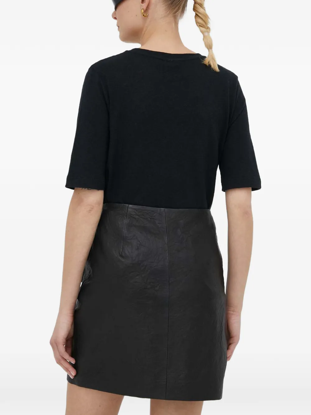 Draped-Detail Mini Skirt