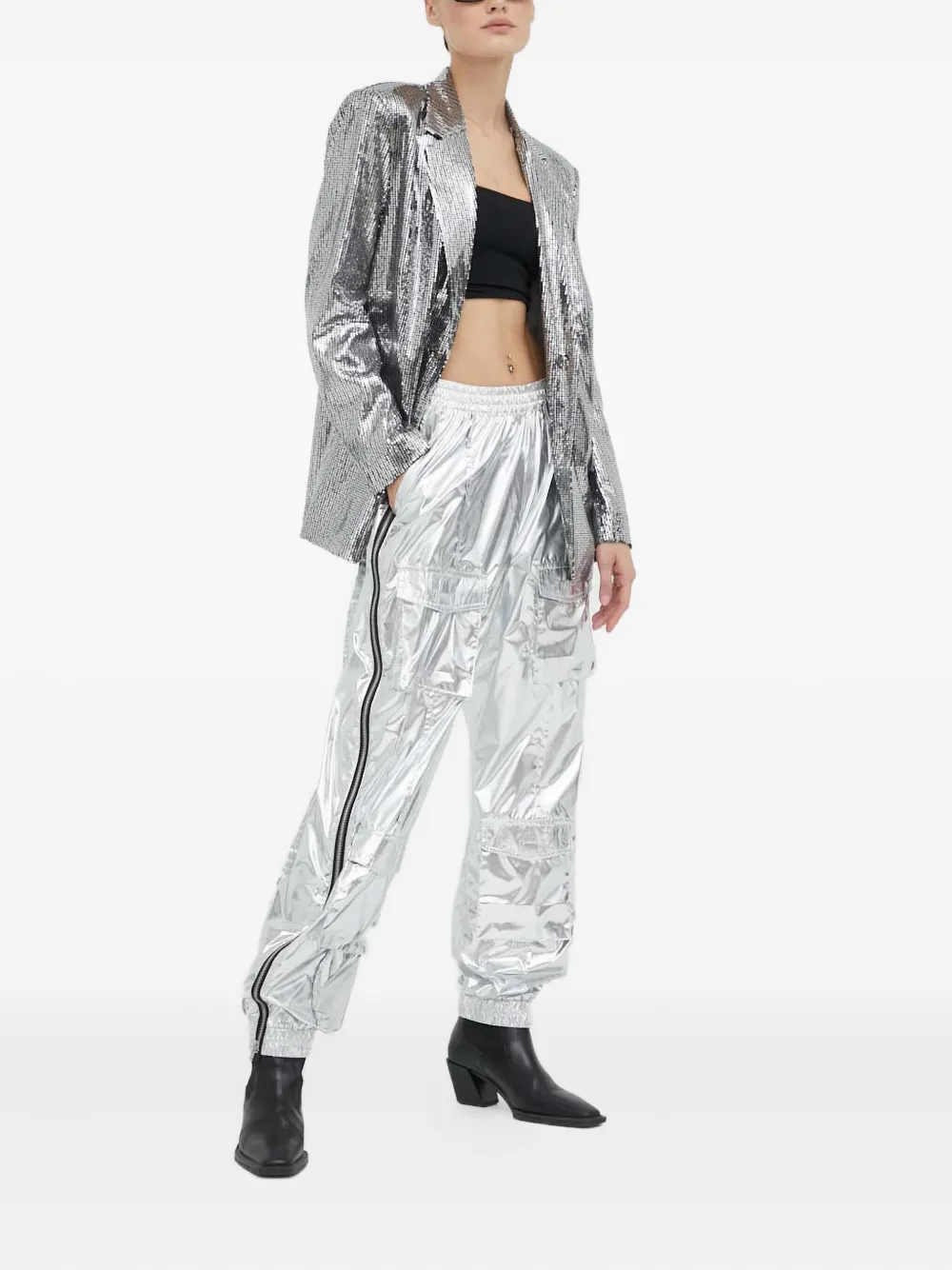 Day Birger Et Mikkelsen Blazer met knopen en pailletten Grijs