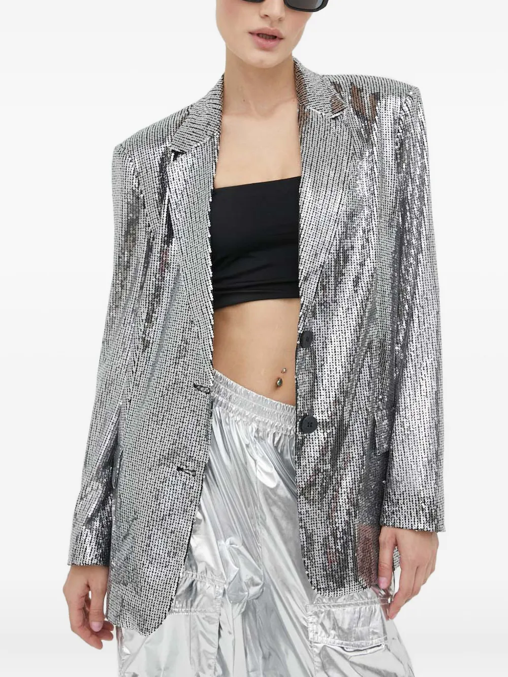 Day Birger Et Mikkelsen sequined buttoned blazer | Grey | Image 1