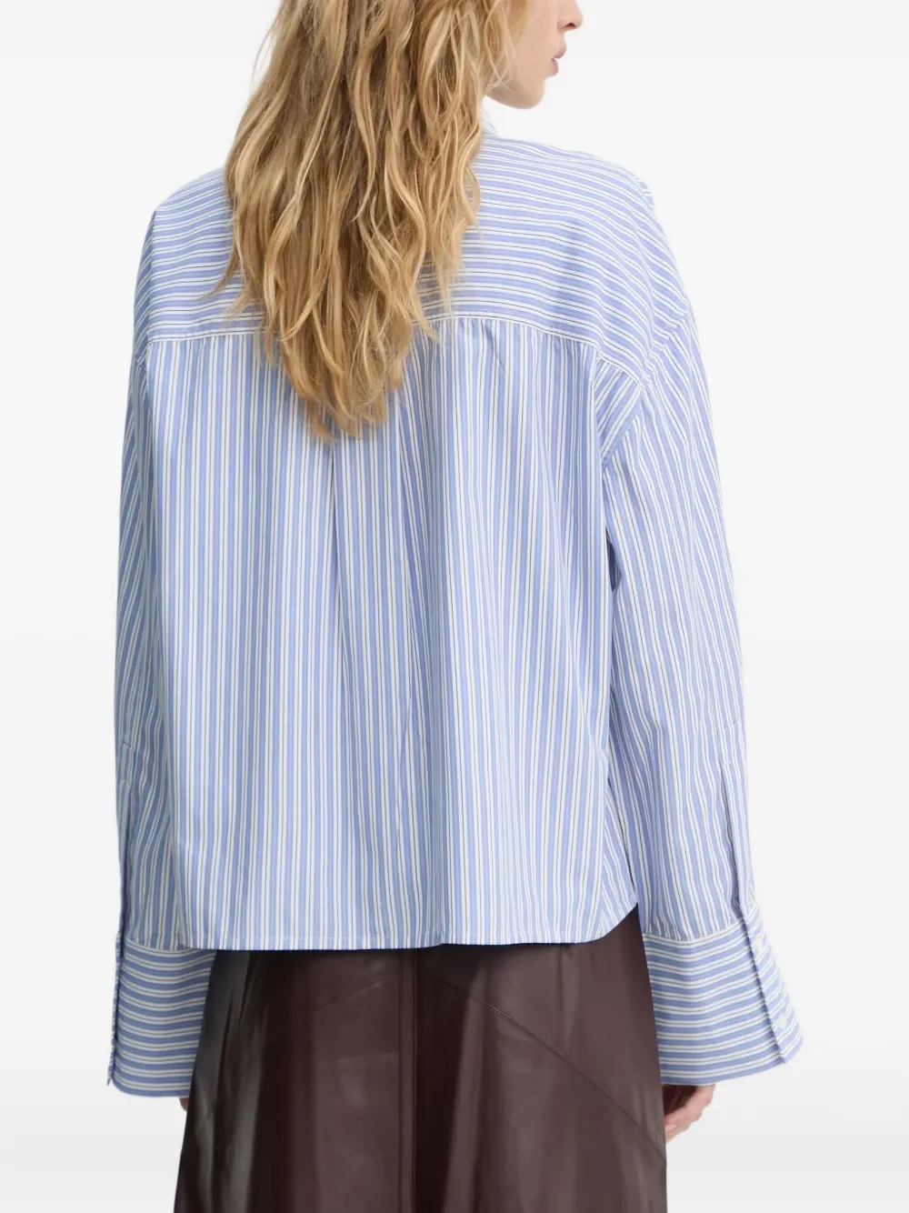 Day Birger Et Mikkelsen Gestreept blouse met zak Blauw