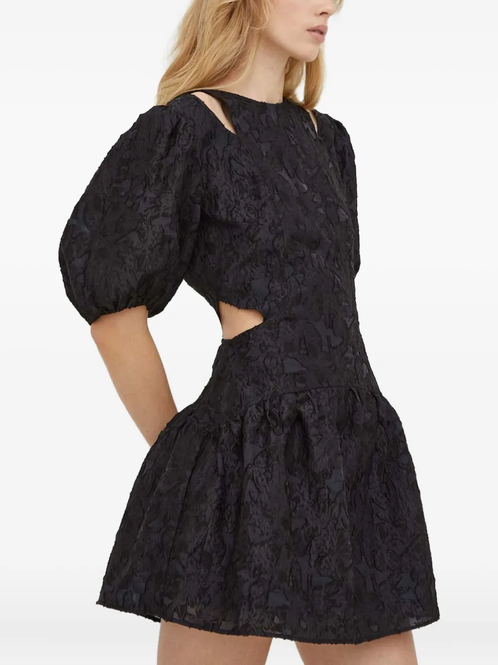 Day Birger Et Mikkelsen puff-sleeve cut-out mini dress | Black | Image 1