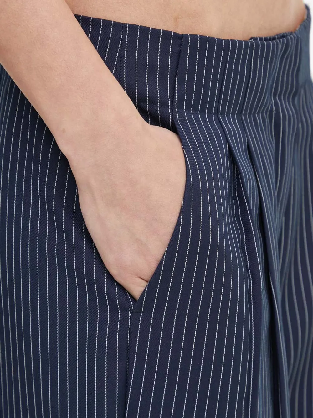 Day Birger Et Mikkelsen Plooibroek met krijtstreep Blauw