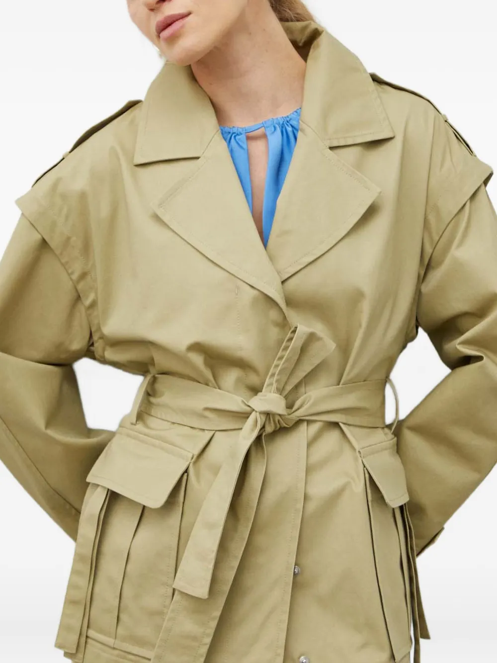 Day Birger Et Mikkelsen Jas met riem Beige