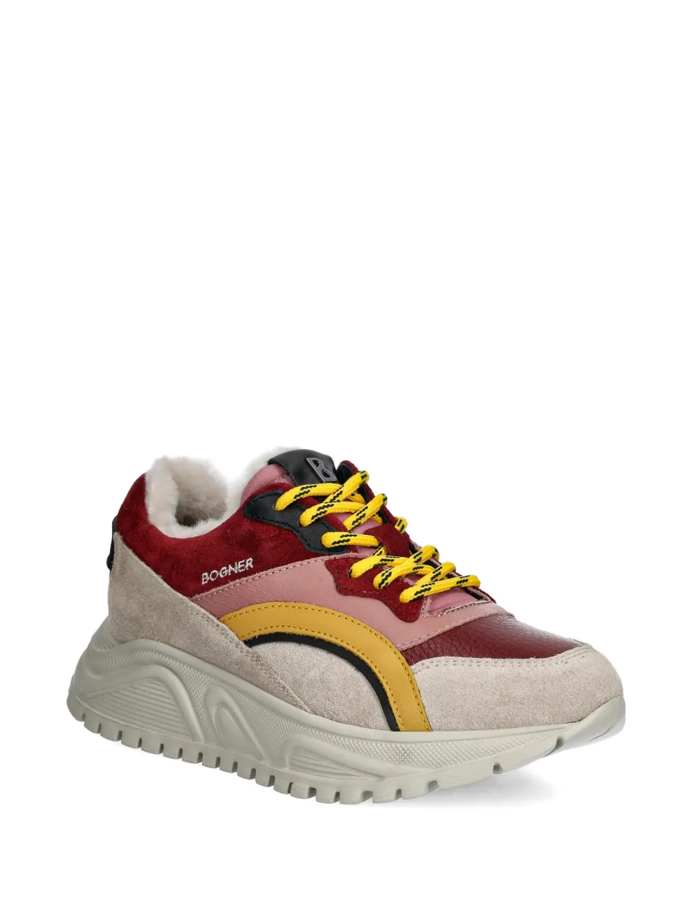 BOGNER Malaga 21 laced panelled low-top sneakers - Rood