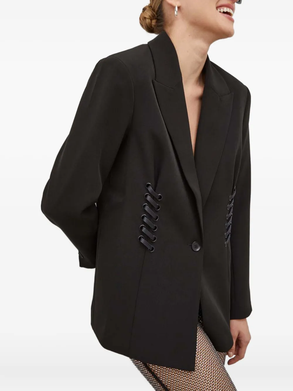 Day Birger Et Mikkelsen Lace-up Blazer In Black