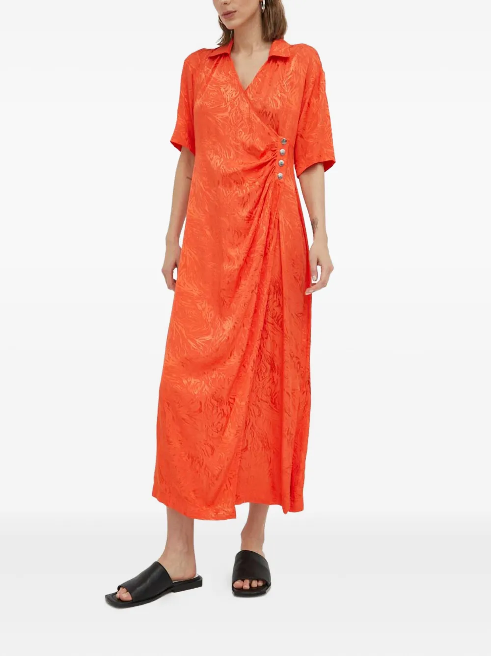 Day Birger Et Mikkelsen robe longue à design portefeuille | Robes de jour | Image 2