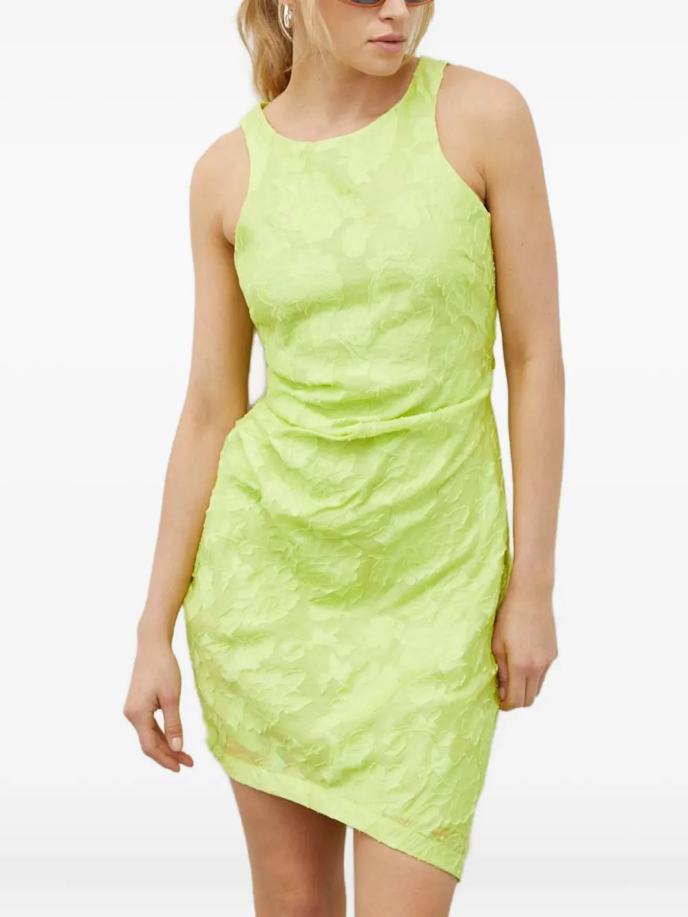 Day Birger Et Mikkelsen Mouwloze jurk met bloemjacquard Groen