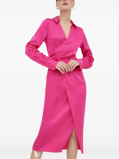 Day Birger Et Mikkelsen vestido midi cruzado manga larga