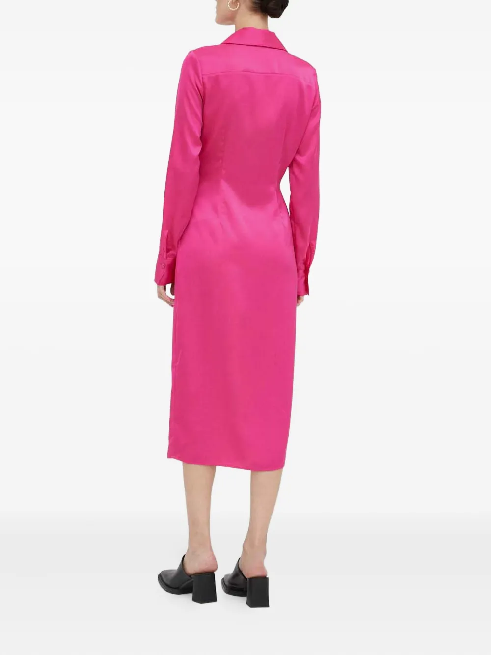 Day Birger Et Mikkelsen Midi-jurk met lange mouwen Roze