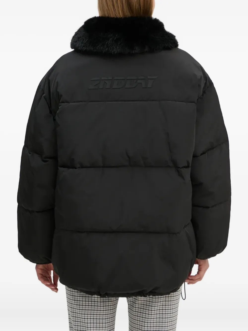 Day Birger Et Mikkelsen Fur-collar Puffer Jacket In Black