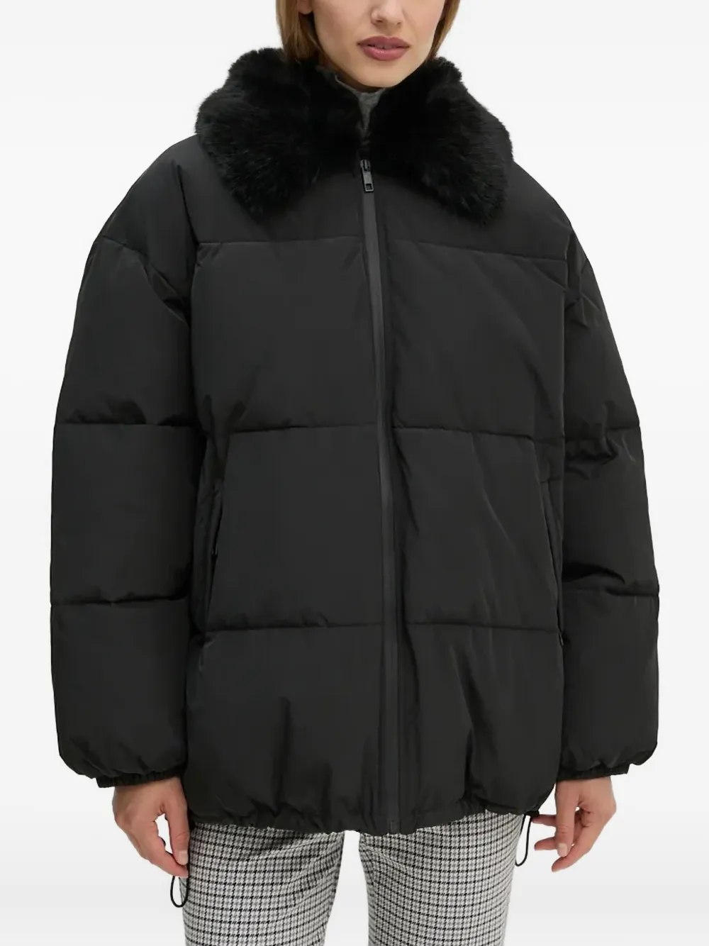 Day Birger Et Mikkelsen fur-collar puffer jacket | Black | Image 1