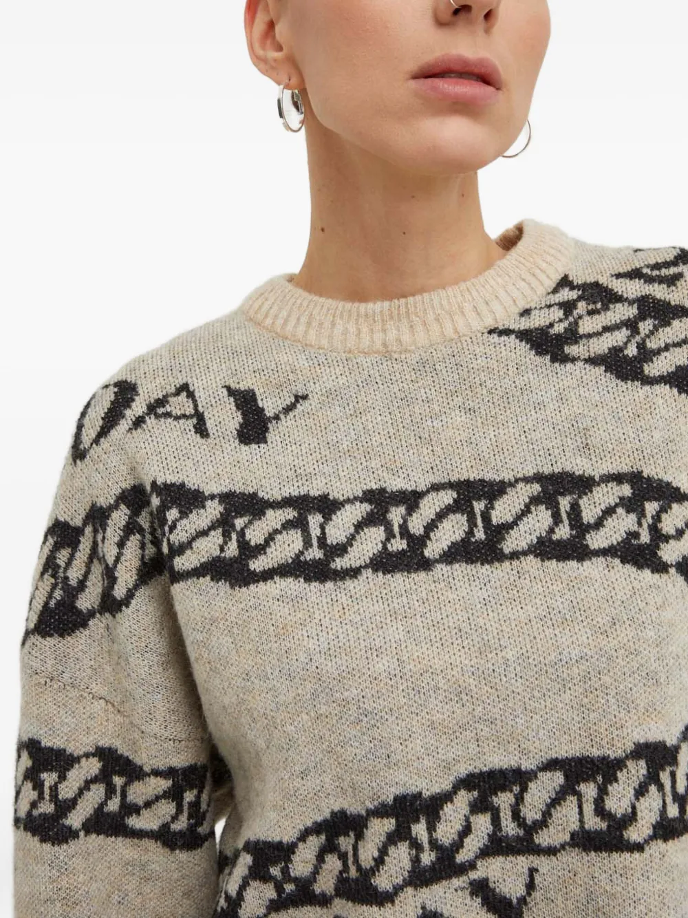 Day Birger Et Mikkelsen Chain-graphic Sweater In Neutral