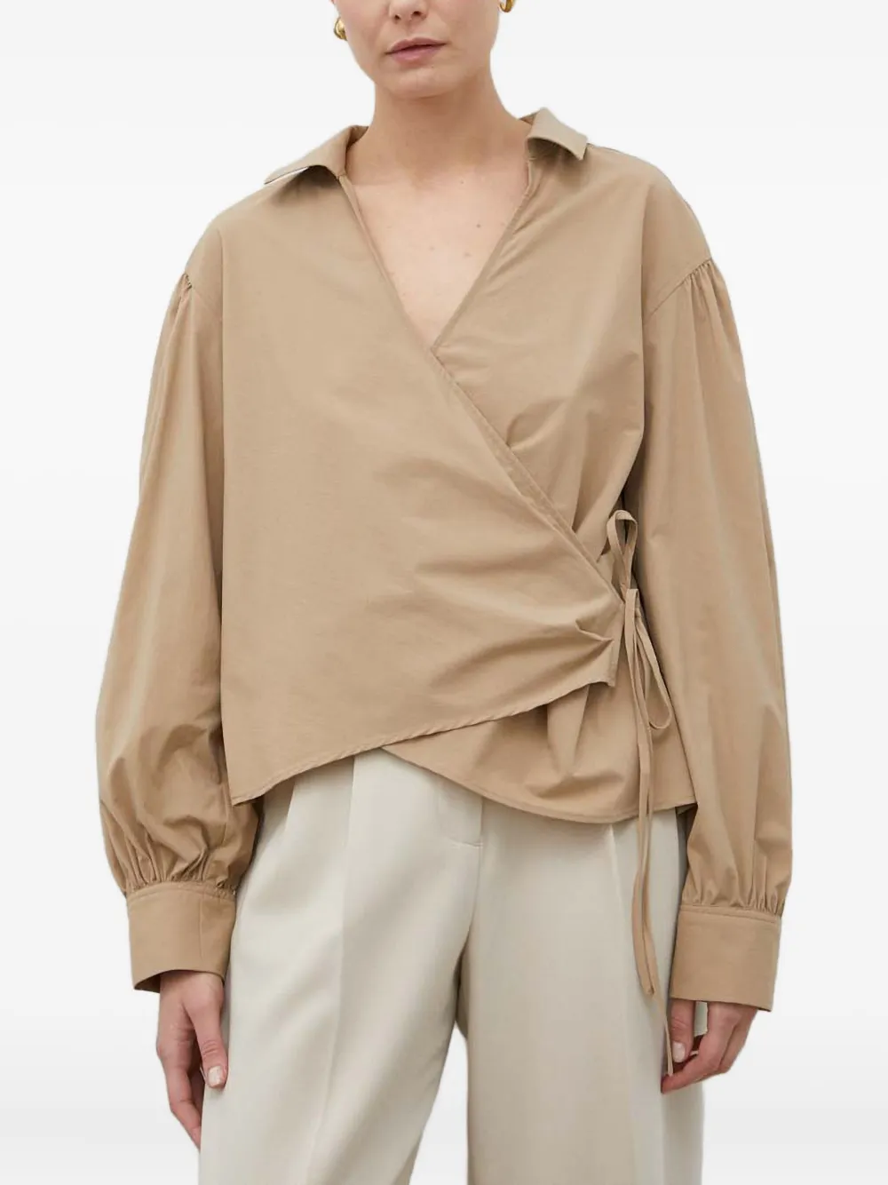 Day Birger Et Mikkelsen tie-detail top | Neutrals | Image 1