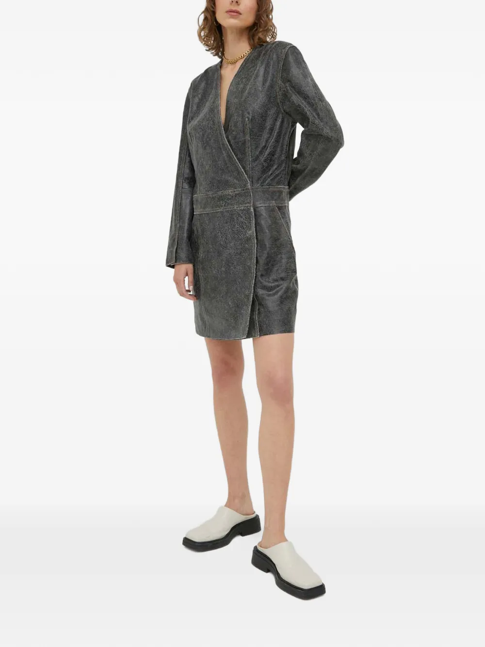 Day Birger Et Mikkelsen Mini-jurk met V-hals Grijs