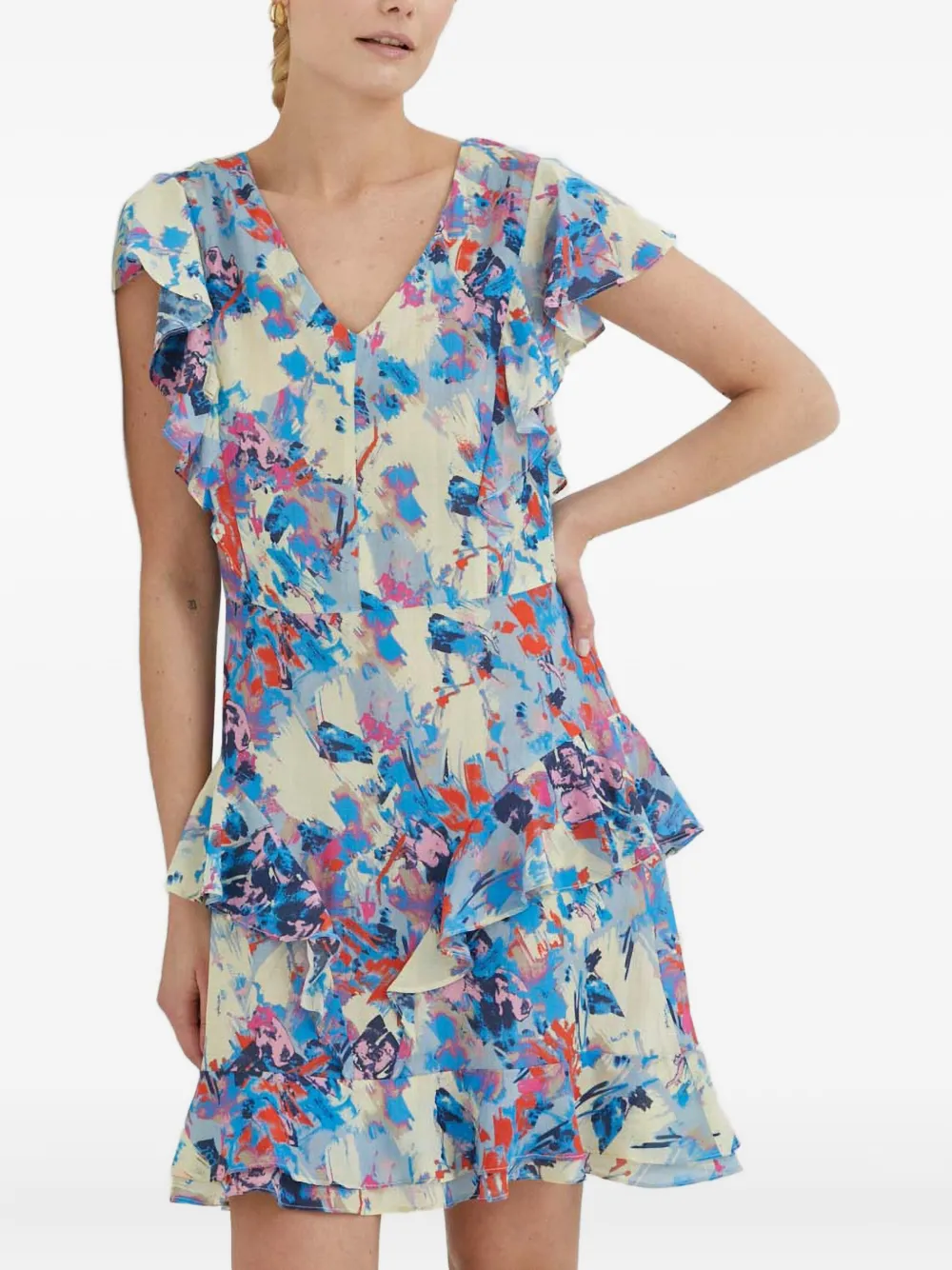 Day Birger Et Mikkelsen ruffled tiered dress | Blue | Image 1