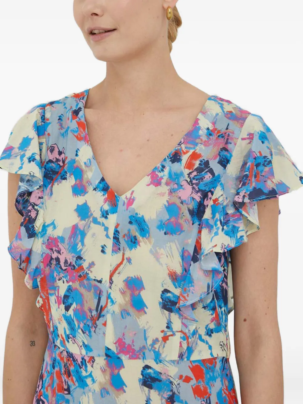 Day Birger Et Mikkelsen Jurk met ruches Blauw