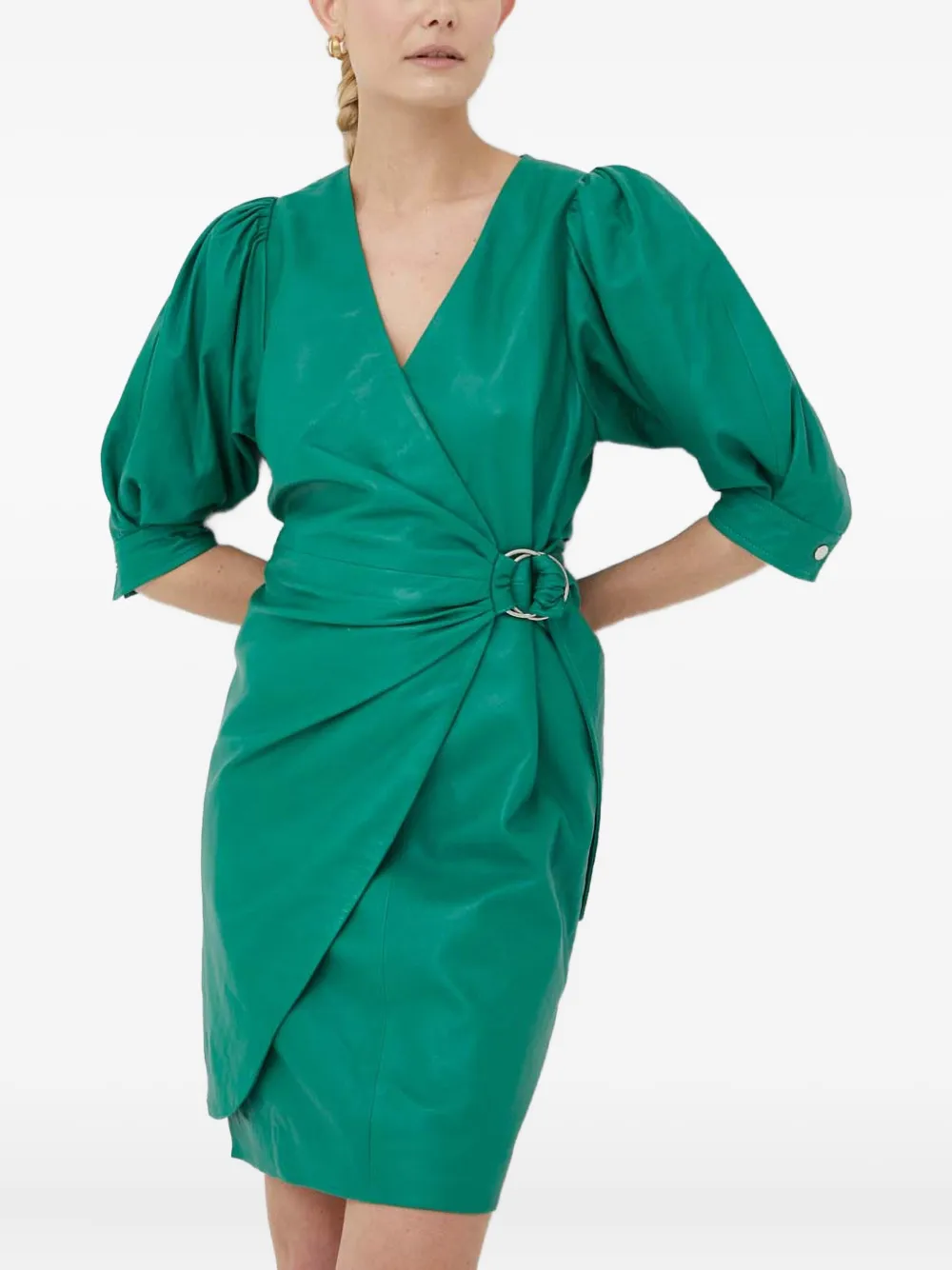 Day Birger Et Mikkelsen puff-sleeves ring mini dress | Green | Image 1